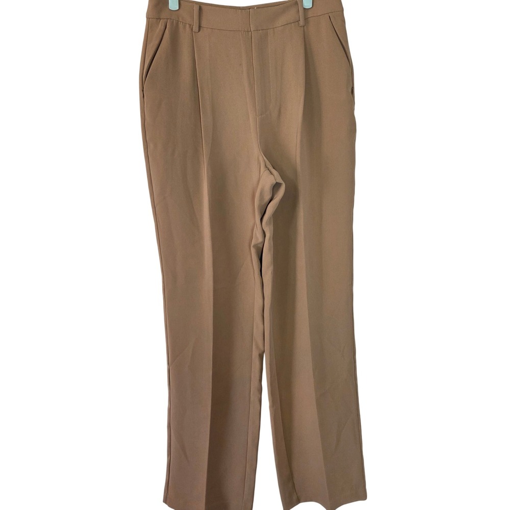 Good American Brown Trousers Women's 8/29 High Rise Straight Leg Dress Pants